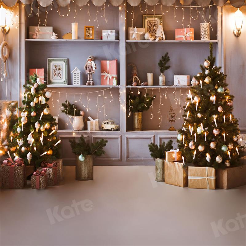 Kate Armario en sala de navidad Telón de fondo para fotografía