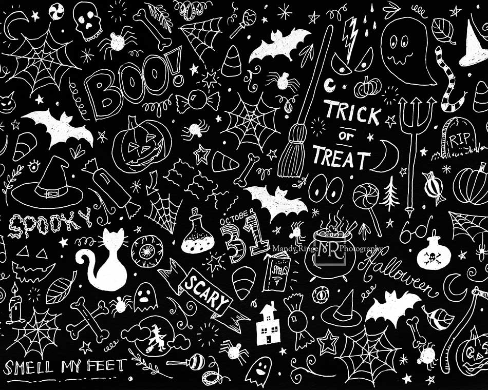Kate Garabatos De Halloween Telón de fondo diseñado por Mandy Ringe Photography