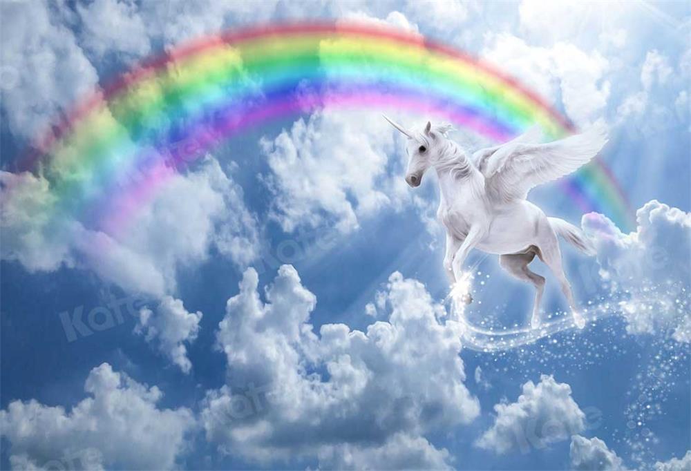Kate cielo arcoíris unicornio Telón de fondo para fotografía