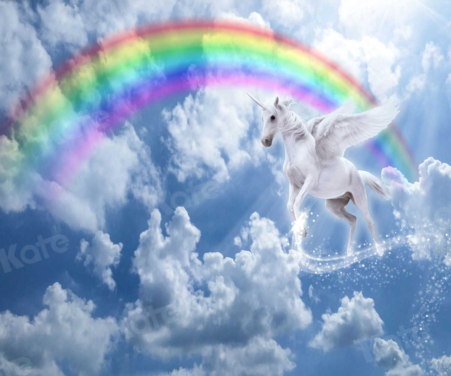 Kate cielo arcoíris unicornio Telón de fondo para fotografía