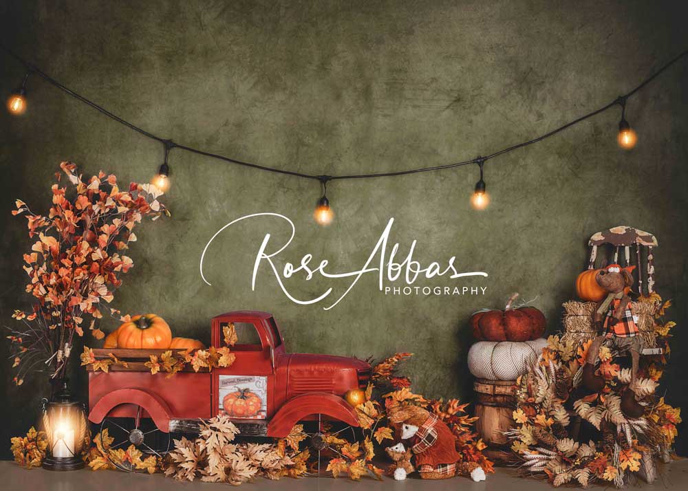 Kate calabaza otoño camión Telón de fondo diseñado por Rose Abbas