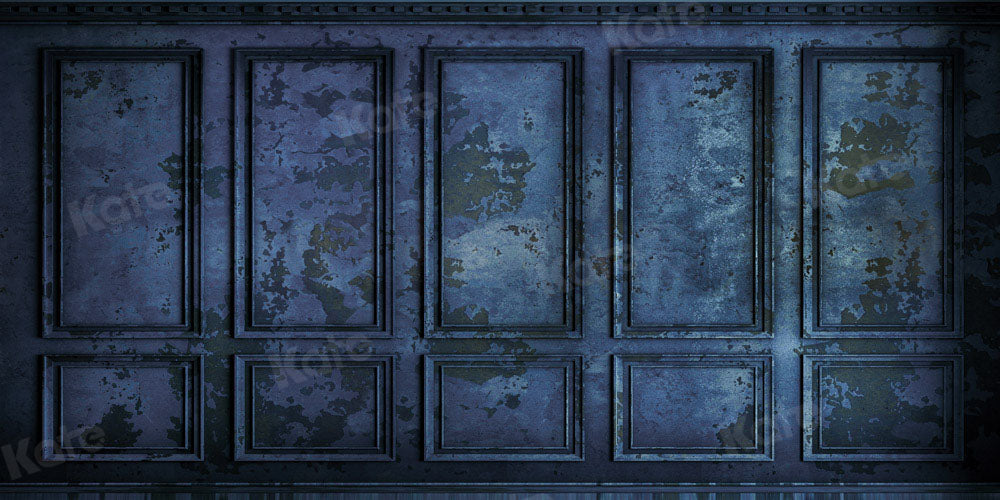 Kate Pared de ladrillo azul vintage ruinoso Telón de fondo para fotografía diseñado por Chain Photography