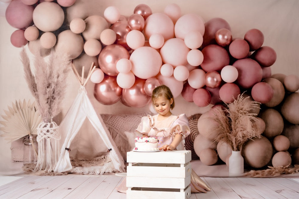 Kate Fondo de tienda de globos boho diseñado por Mandy Ringe Photography