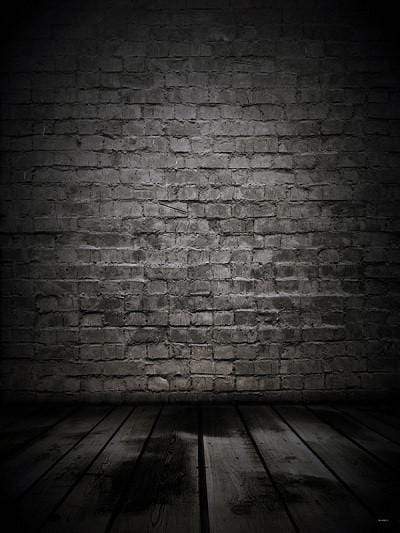 Kate Black Brick With Floor Backdrops Digital For Photography - Katebackdrop