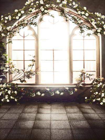 Cargar imagen en el visor de la galería, Katebackdrop：Kate Flowers Window Backdrops for Photographers Wedding