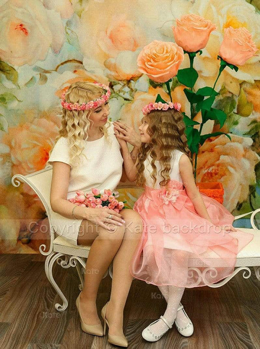 Kate Yellow Florals Background Photography Monther's Day Backdrop - Katebackdrop