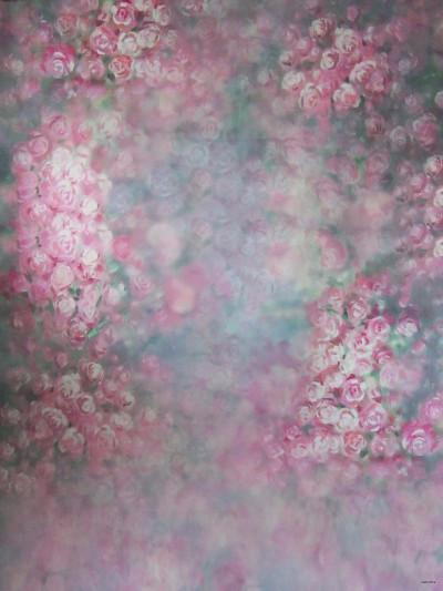 Kate Pink Florals Hand Painting Liked Portrait Photography Backdrops - Katebackdrop