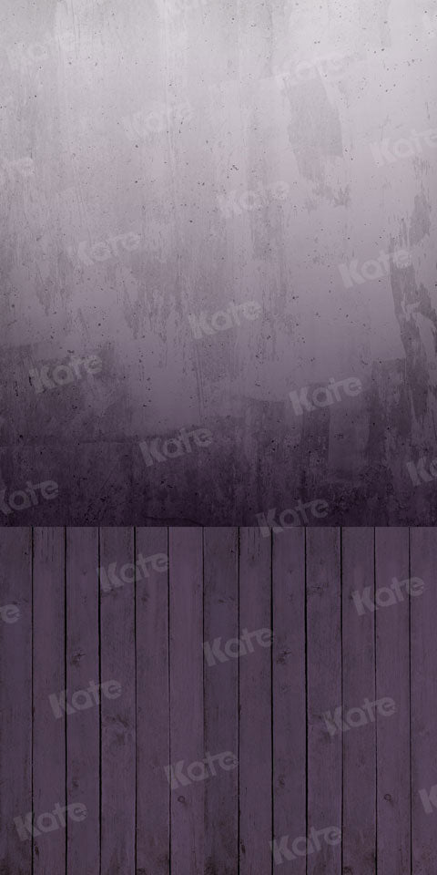 Kate Pared con piso Gradiente blanco-morado Telón de fondo para fotografía