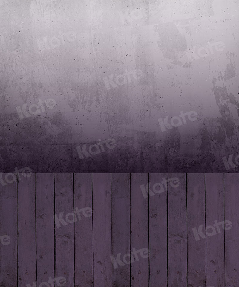 Kate Pared con piso Gradiente blanco-morado Telón de fondo para fotografía