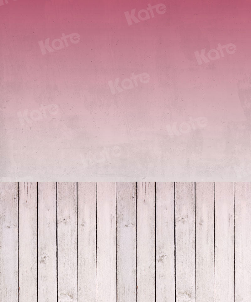 Kate Pared con piso Gradiente rojo-blanco Telón de fondo para fotografía