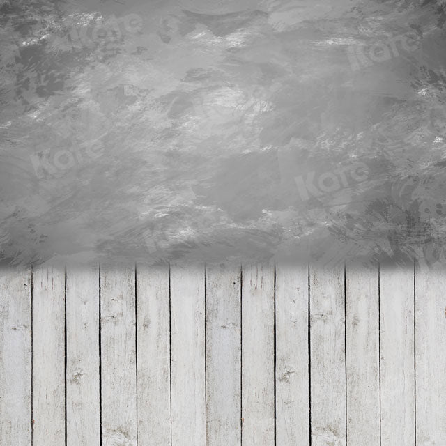 Cargar imagen en el visor de la galería, Kate Pared con piso Textura abstracta gris y blanca Telón de fondo para fotografía