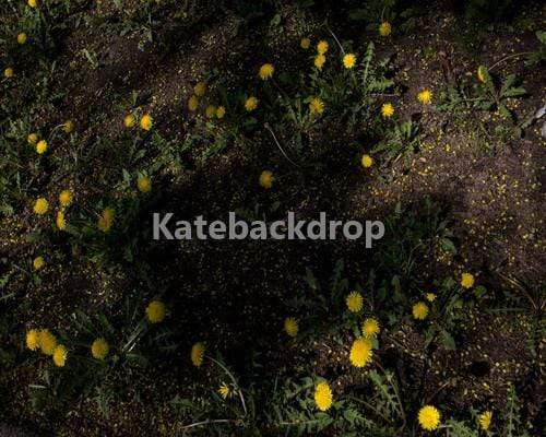 Katebackdrop¡êoKate Grassland with Yellow Flowers Rubber Floor Mat