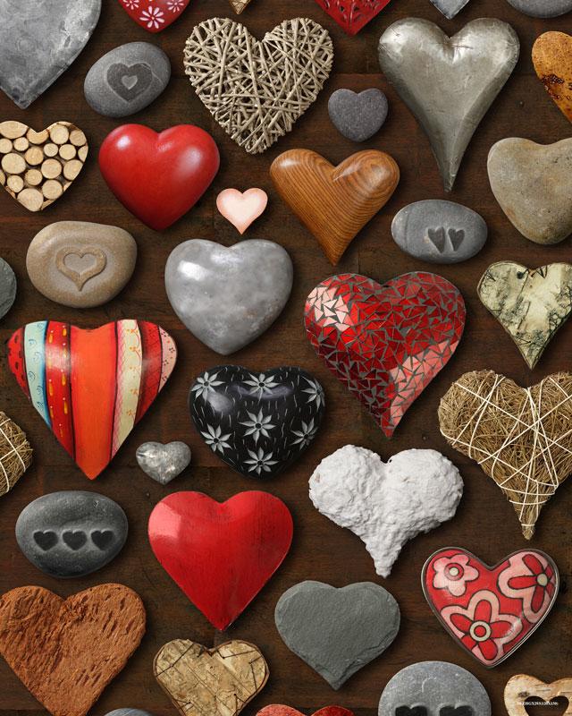 Kate Alfombrilla de goma con piedras de corazón de San Valentín