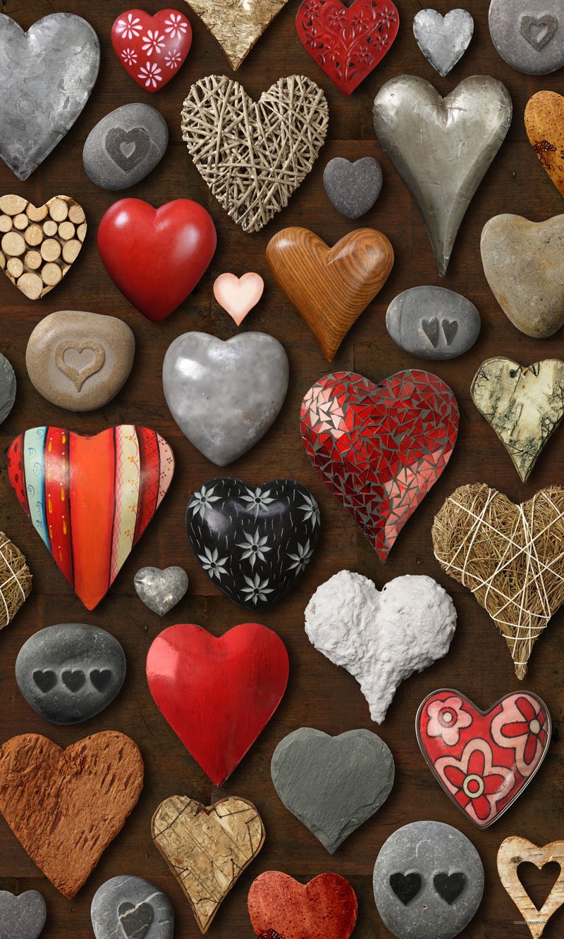 Kate Alfombrilla de goma con piedras de corazón de San Valentín