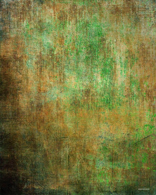 Kate Alfombrilla de goma abstracta verde oxidado retro