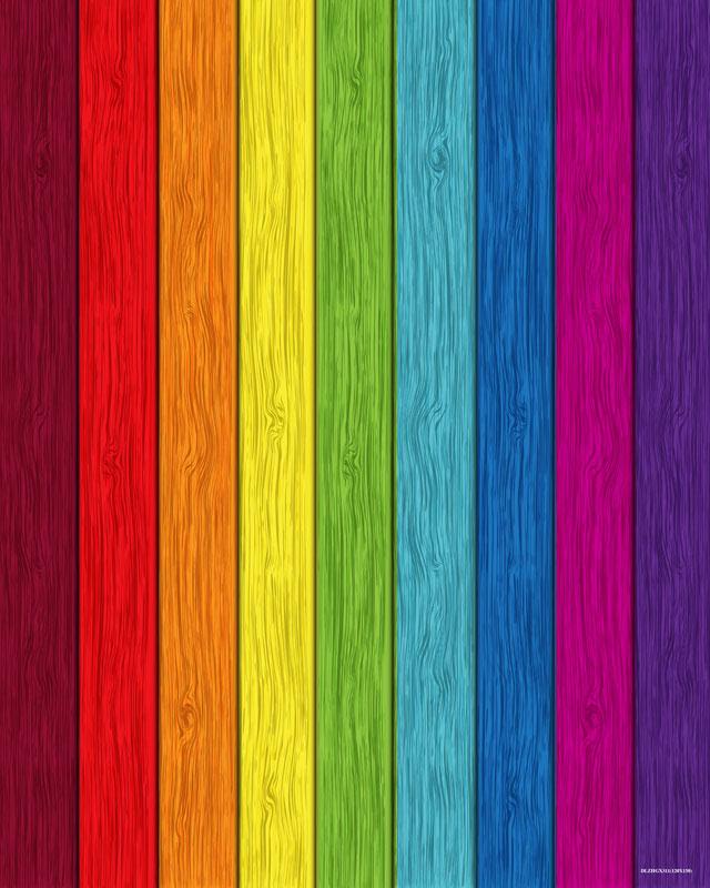 Kate Alfombrilla de goma de madera de color arcoíris
