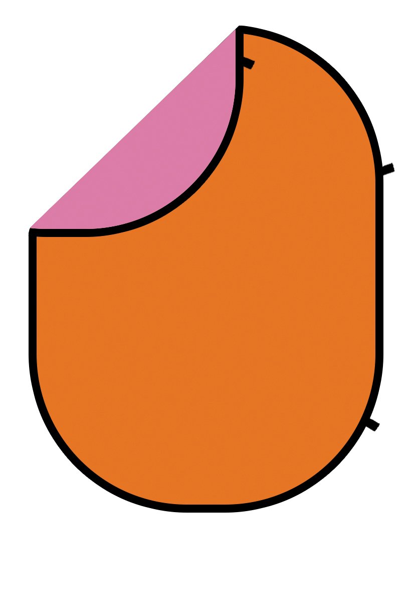 Oferta Kate Fondo plegable para Fotografía rosa/naranja sólido(1.5x2m)