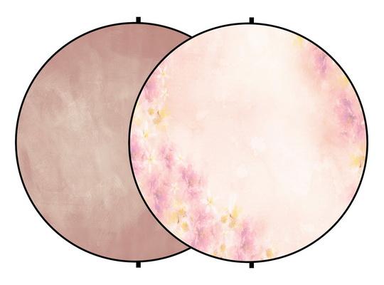 Kate pink abstract / pink flowers redondo telón de fondo plegable mixto para fotografía de bebé 1.5x1.5m