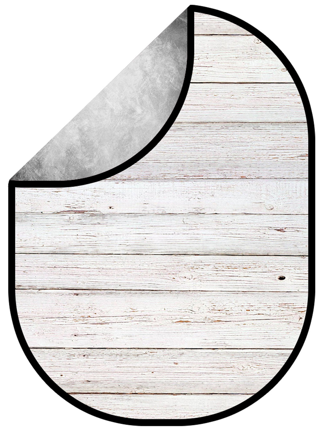 Kate Fotografía de fondo plegable de madera blanca / textura gris estilo retro 1.5x2m