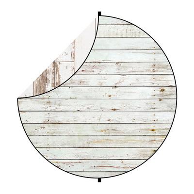 Kate abstracto blanco de madera redonda mixta telón de fondo plegable para bebé Fotografía 1.5x1.5m