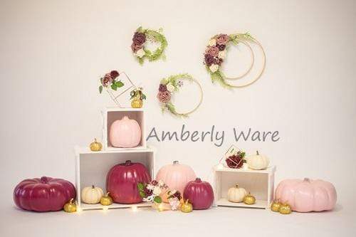 Katebackdrop£ºKate Thanksgiving Pumpkins Wreaths Backdrop Designed by Amberly Ware