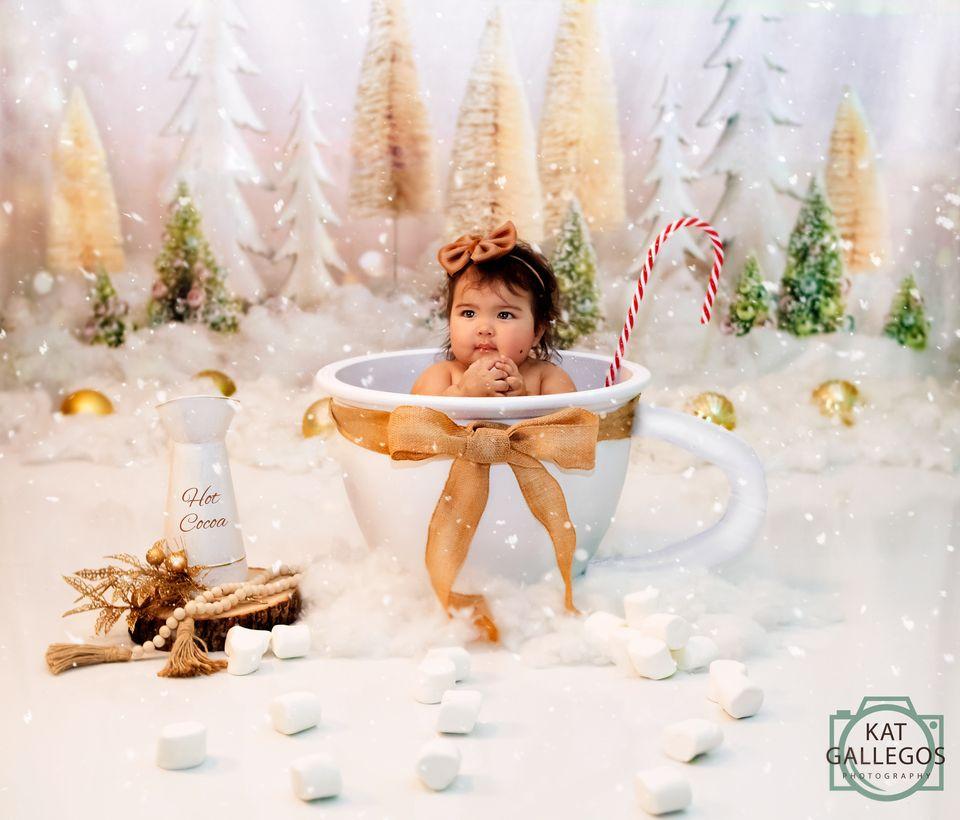 Kate Árboles de Navidad elegantes con fondo brillante para fotografía diseñado por Mandy Ringe Photography