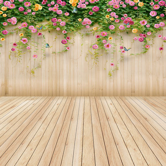 Kate Fondo floral de Pascua madera Fotografía de fondo floral