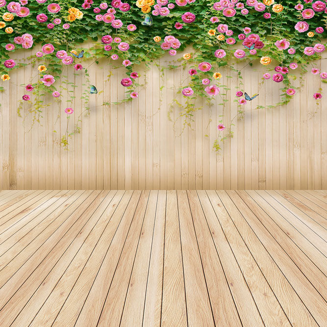Kate Fondo floral de Pascua madera Fotografía de fondo floral