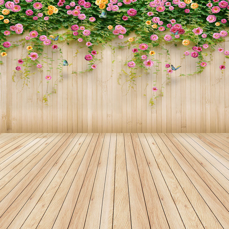 Kate Fondo floral de Pascua madera Fotografía de fondo floral