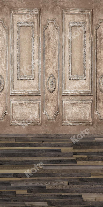 Kate Barrido de pared retro con fondo de piso de madera diseñado por Chain Photography