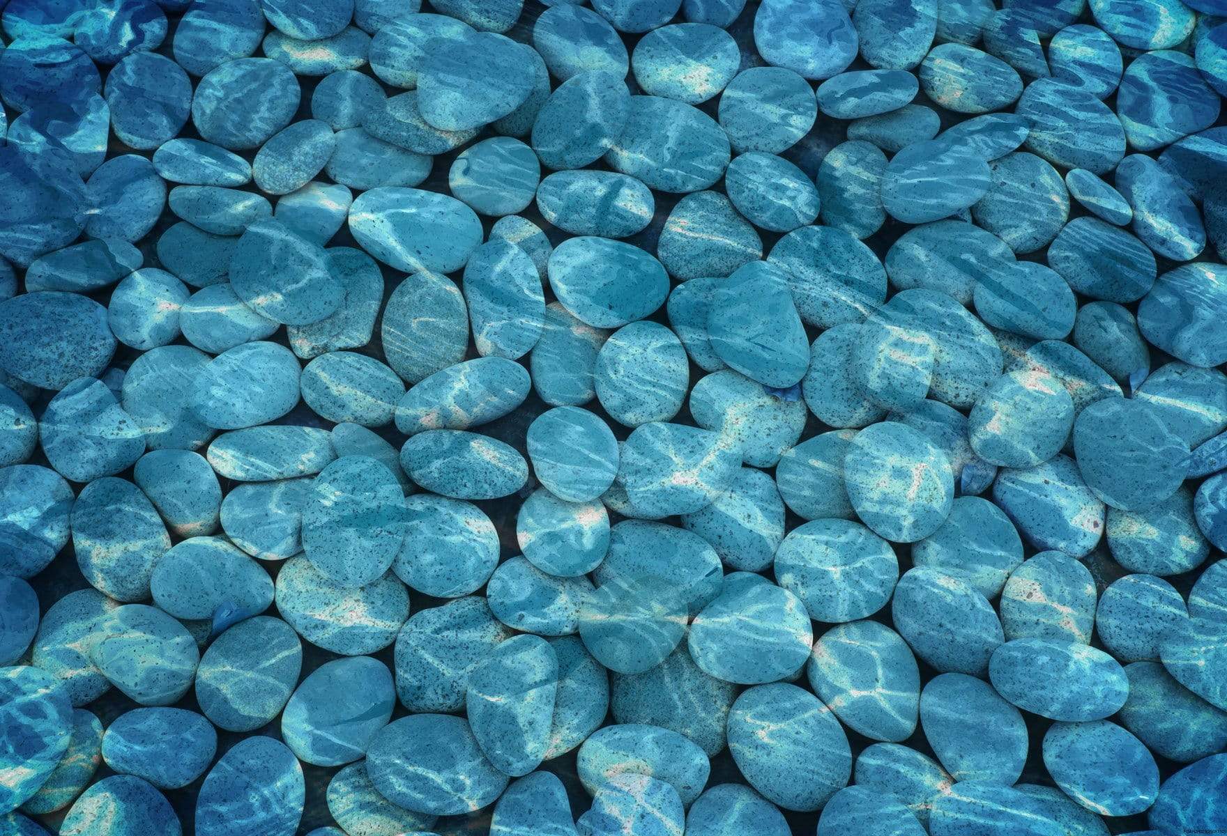Katebackdrop¡êoKate Lake Blue Stones Rubber Floor Mat