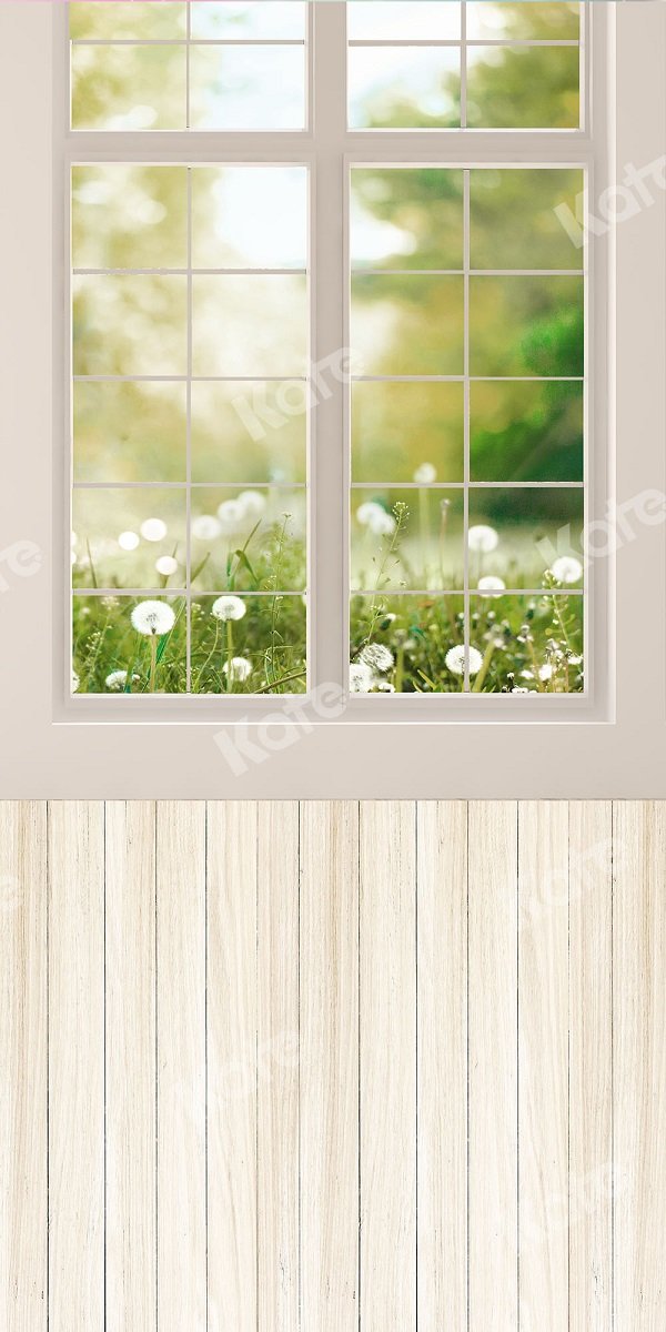 Kate Fondo de ventana de madera de primavera combibackdrop