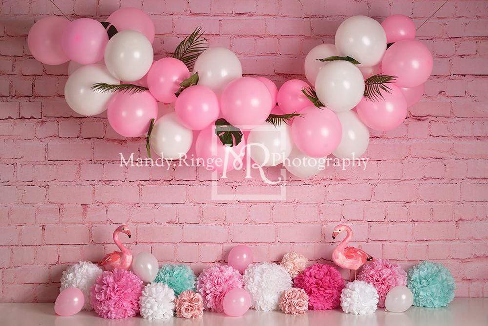 Katebackdrop£ºKate Girly Pink Flamingos Children Backdrop for Photography Designed by Mandy Ringe Photography