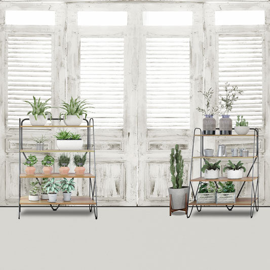 Kate Telón de fondo de habitación de ventana blanca de flor de primavera diseñado por Claire