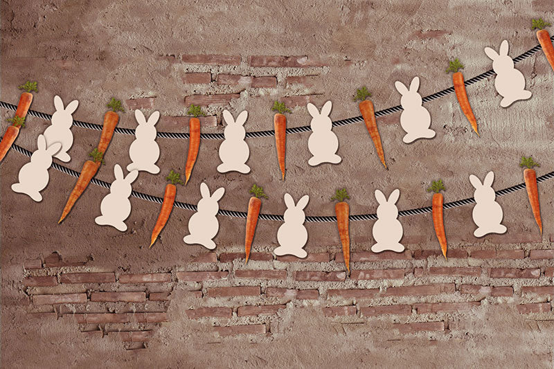 Kate Fondo de decoración de pared y conejo vintage de Pascua para fotografía