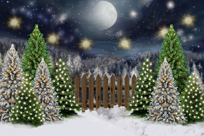 Kate Noche de Navidad Pinos Granja telón de fondo diseñado por Jerry_Sina