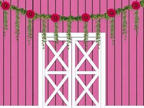 Katebackdrop£ºKate Spring Pink Barnyard Flower Decoration Backdrop Designed By Jerry_Sina