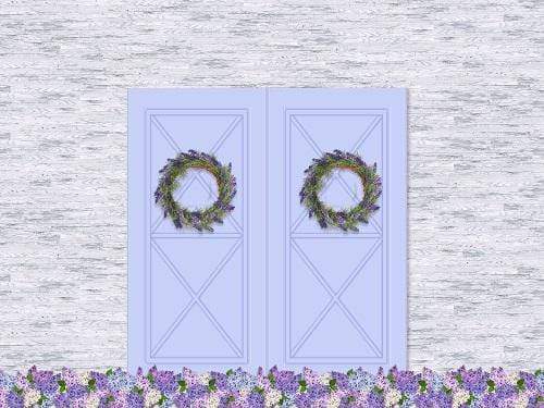 Katebackdrop£ºKate Spring Purple Flower Barn Door Backdrop Designed By Jerry_Sina