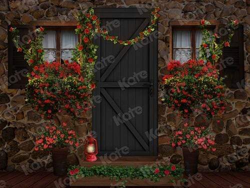 Katebackdrop£ºKate Valentine's Day with Floral Barn Door Backdrop Designed By Jerry_Sina