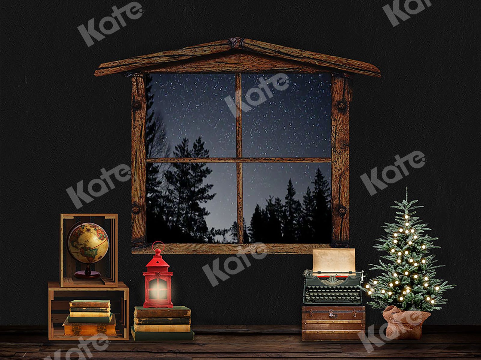 Cargar imagen en el visor de la galería, Kate Navidad Navidad como telón de fondo Noche diseñada por JS Photography