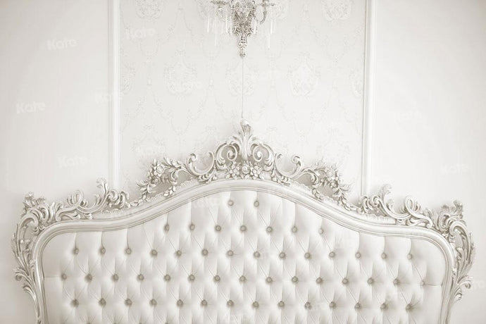 Kate Fondo de dormitorio con cabecero blanco Boudoir diseñado por JS Photography