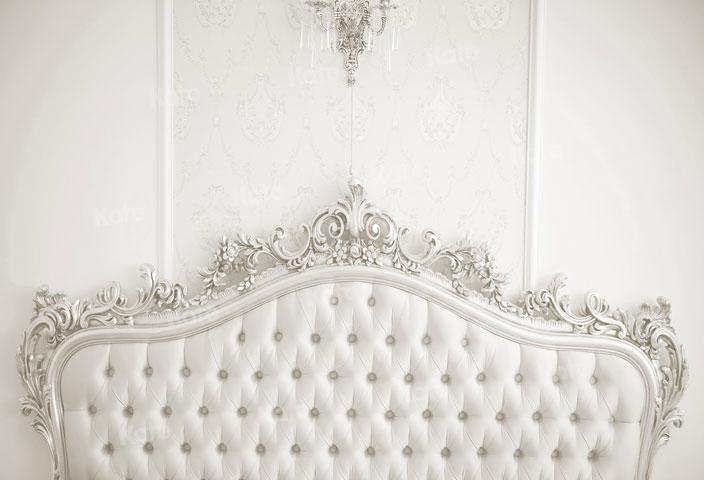 Kate Fondo de dormitorio con cabecero blanco Boudoir diseñado por JS Photography