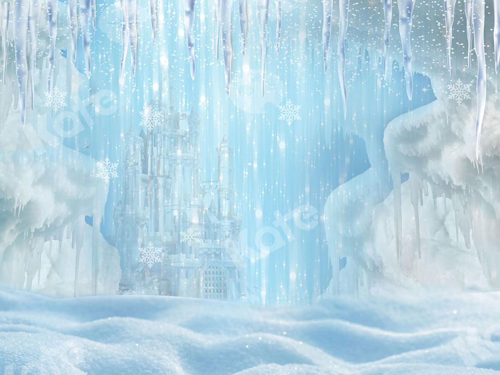 Kate Invierno glaciar castillo Navidad Telón de fondo para fotografía