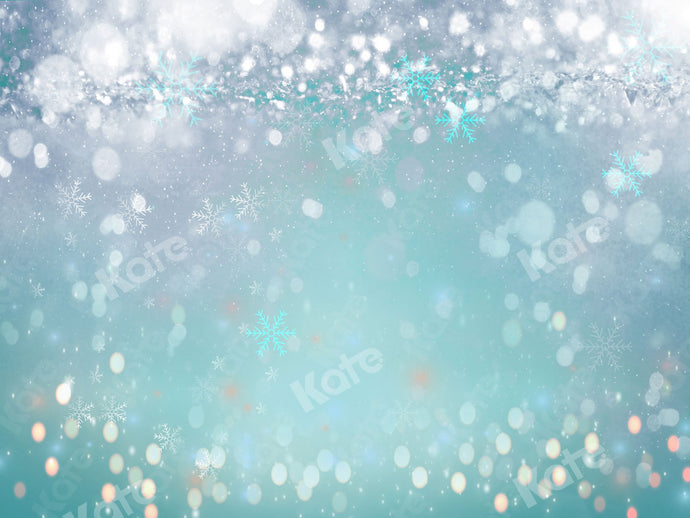 Kate Bokeh Telón de fondo Copo de nieve Azul claro Diseñado por JS Photography