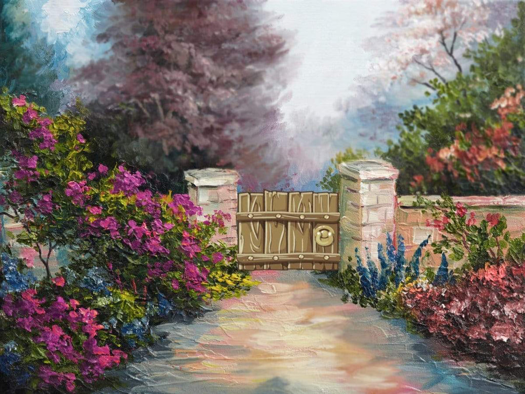 Katebackdrop：Kate Spring Flowers and Fence Children Backdrop for Photography Designed by JFCC