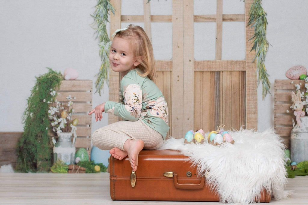 Katebackdrop：Kate Easter Barn Door Spring Decoration Backdrop