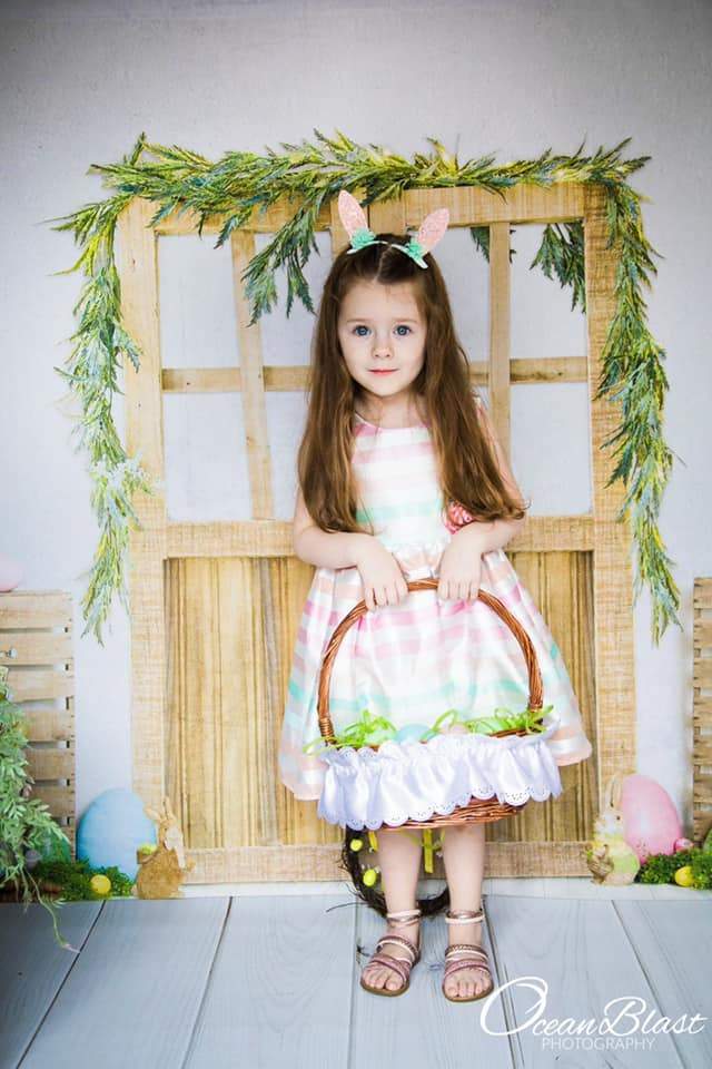 Katebackdrop：Kate Easter Barn Door Spring Decoration Backdrop