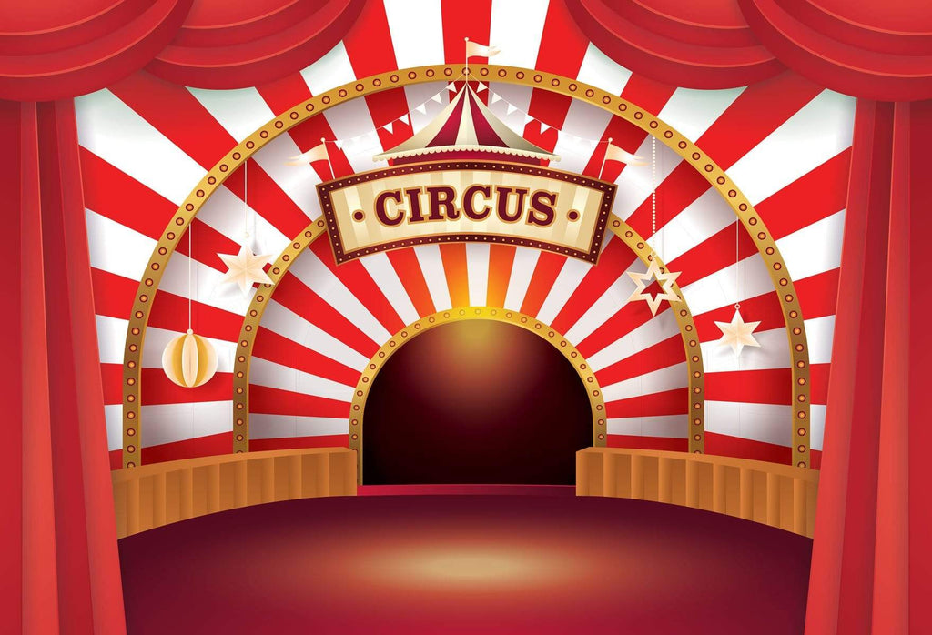 Katebackdrop：Kate Circus Stage Red  Backdrop for Photography
