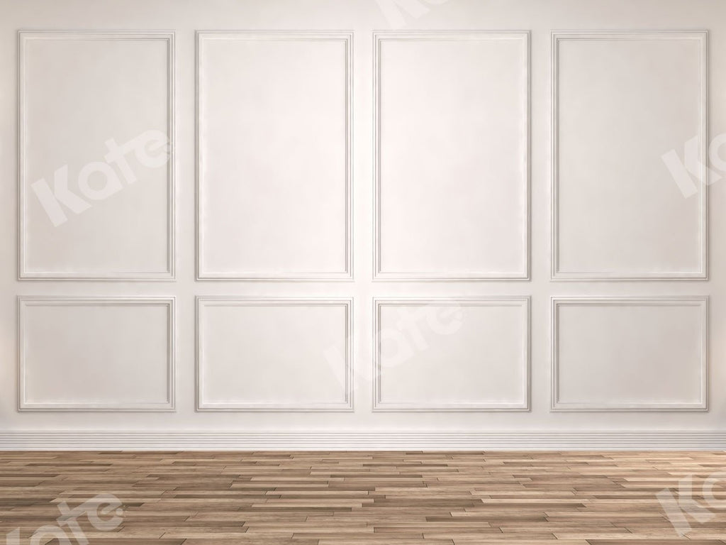 Kate Telón de fondo de piso de pared retro blanco puerta para fotografía