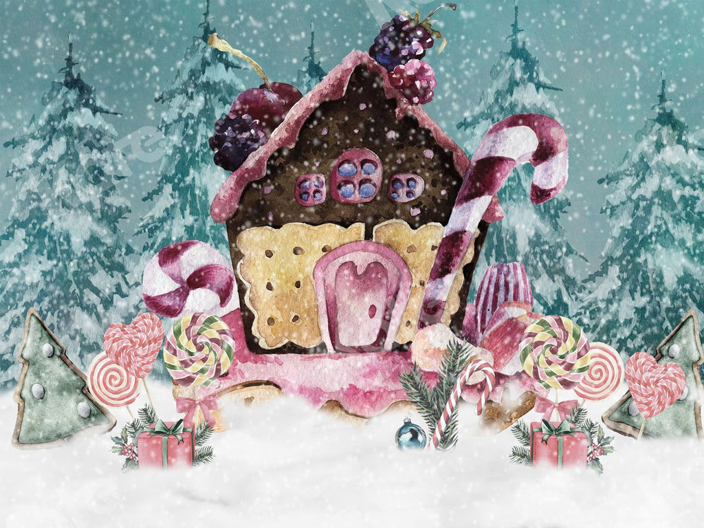 Kate Fondo de cacao caliente de pan de jengibre de azúcares navideños para fotografía Navidad